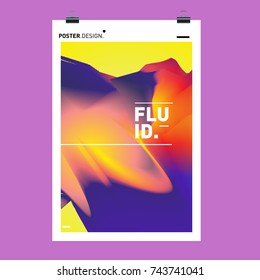 Abstract Colorful Wave Background. Dynamic Flux Effect Vector Illustration Design Template.