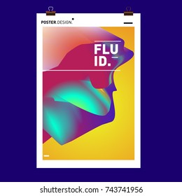 Abstract Colorful Wave Background. Dynamic Flux Effect Vector Illustration Design Template.