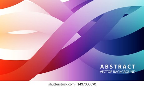Abstract colorful wave background with gradient color- vector