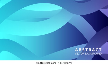 Abstract colorful wave background with gradient color- vector
