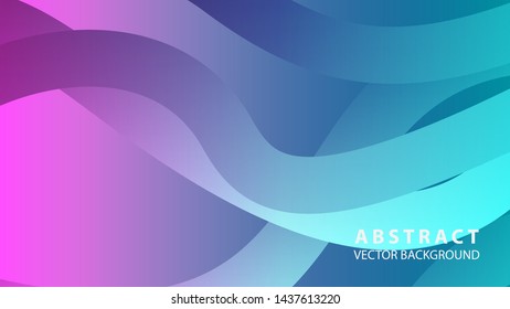 Abstract colorful wave background with gradient color- vector