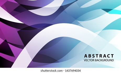 Abstract colorful wave background with gradient color- vector