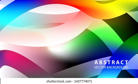Abstract colorful wave background with gradient color- vector