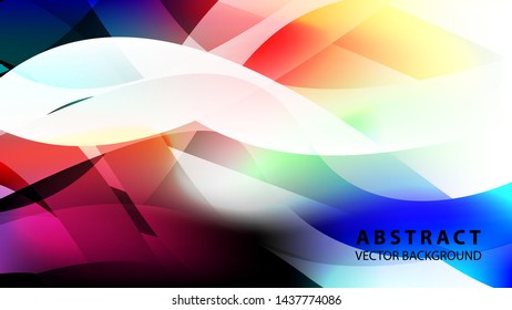 Abstract colorful wave background with gradient color- vector