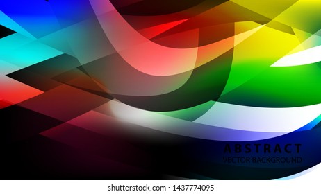 Abstract colorful wave background with gradient color- vector