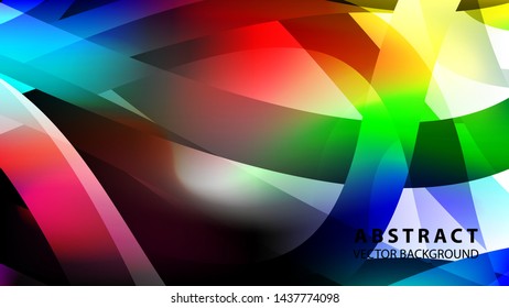 Abstract colorful wave background with gradient color- vector