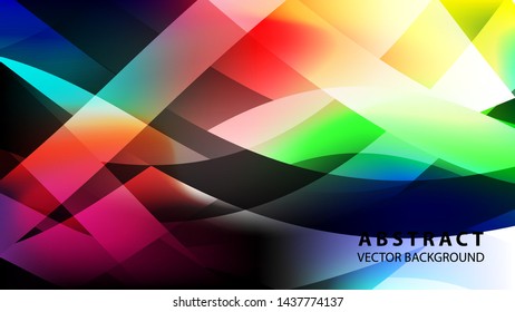 Abstract colorful wave background with gradient color- vector