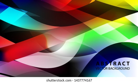 Abstract colorful wave background with gradient color- vector