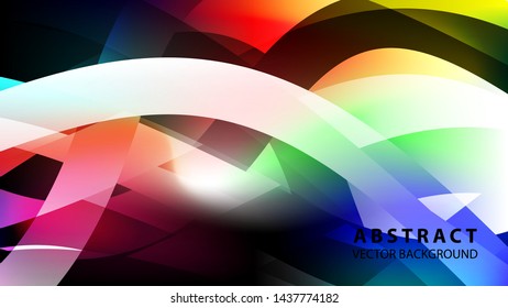 Abstract colorful wave background with gradient color- vector