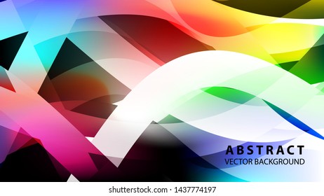 Abstract colorful wave background with gradient color- vector