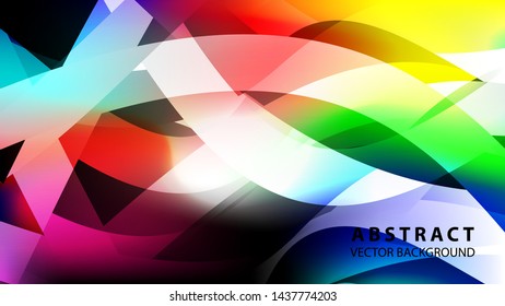 Abstract colorful wave background with gradient color- vector