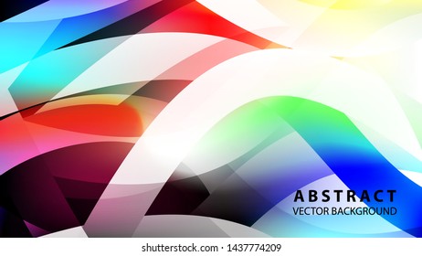 Abstract colorful wave background with gradient color- vector