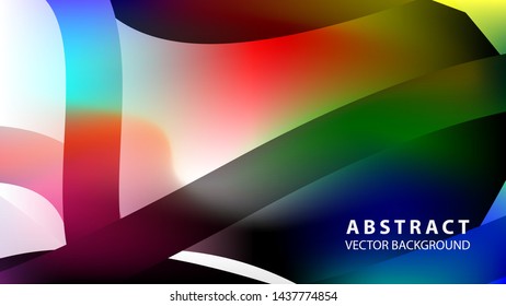 Abstract colorful wave background with gradient color- vector