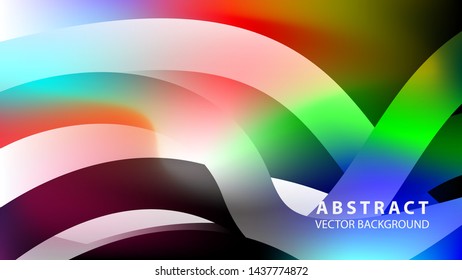 Abstract colorful wave background with gradient color- vector