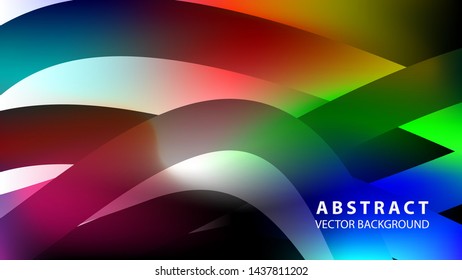 Abstract colorful wave background with gradient color- vector