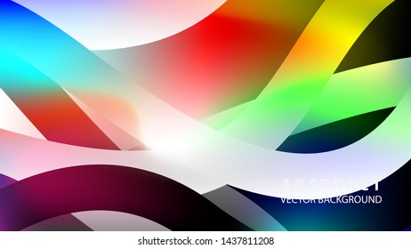 Abstract colorful wave background with gradient color- vector