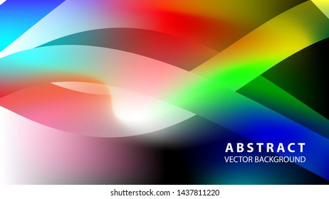 Abstract colorful wave background with gradient color- vector