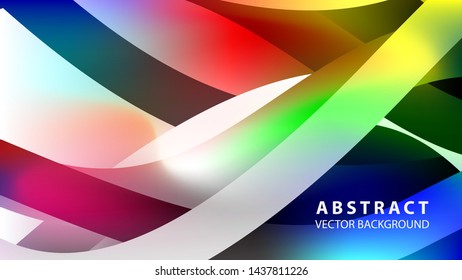 Abstract colorful wave background with gradient color- vector