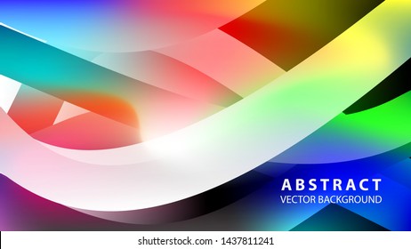 Abstract colorful wave background with gradient color- vector