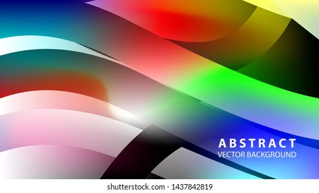 Abstract colorful wave background with gradient color- vector