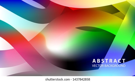 Abstract colorful wave background with gradient color- vector