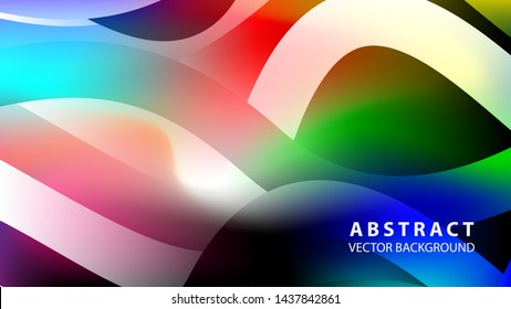 Abstract colorful wave background with gradient color- vector