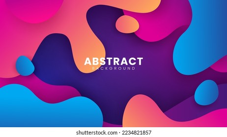 Abstract colorful wave background. Abstract liquid background, suitable for banner, poster, flyer, landing page or presentation background.