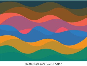 Abstract Colorful Wave Background Modern Geometric Pattern Design for Presentations Websites and Branding vector