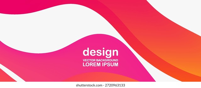 Fundo de onda colorido abstrato com magenta rosa e gradiente laranja. Conceito moderno para design gráfico, fundo, web design, cartaz, banner, livro, slideshow.