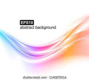 Abstract colorful wave background. Vector illustration. 