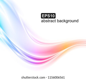 Abstract colorful wave background. Vector illustration. 