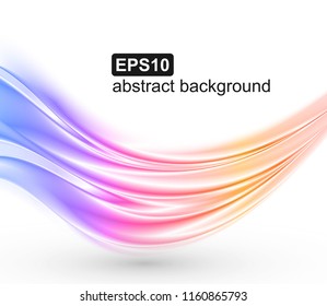 Abstract colorful wave background. Vector illustration.