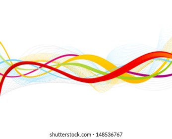 abstract colorful wave background vector illustration