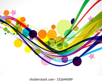 abstract colorful wave background vector illustration 