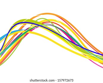 abstract colorful wave background vector illustration