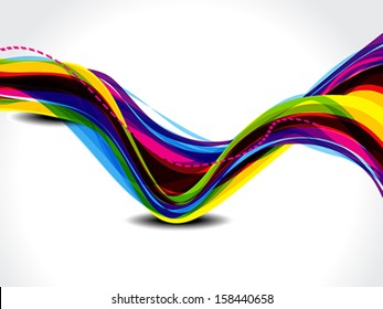 abstract colorful wave background vector 