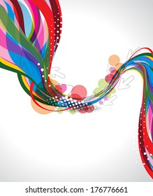 abstract colorful wave background Vector illustration 