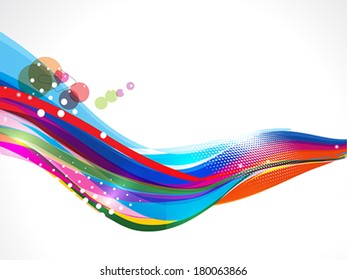 abstract colorful wave background vector illustration  