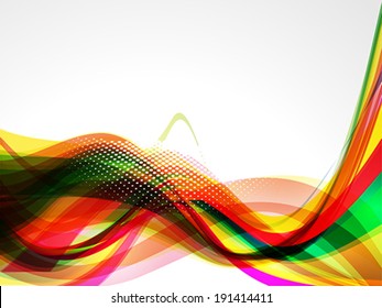 Abstract Colorful Wave Background Vector illustration 