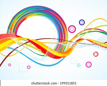 abstract colorful wave background vector illustration