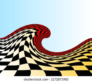 Abstract colorful wave for background. Vector illustration.