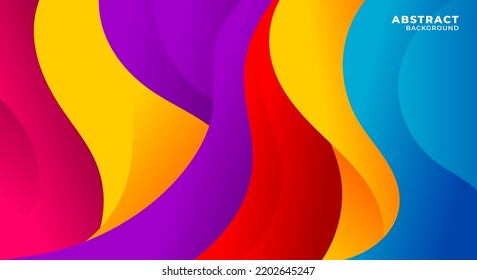 Abstract colorful wave background vector