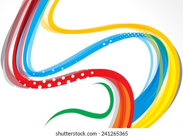 abstract colorful wave background vector illustration 