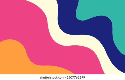 Abstractas fondo de onda colorido - Ilustración vectorial