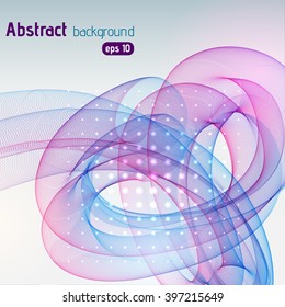 Abstract colorful wave background. Vector illustration