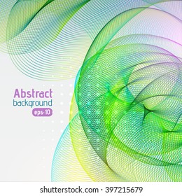 Abstract colorful wave background. Vector illustration