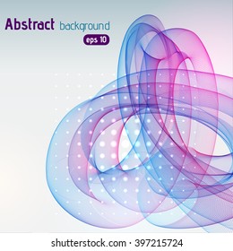 Abstract colorful wave background. Vector illustration