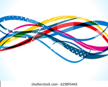 abstract colorful wave background vector illustration 