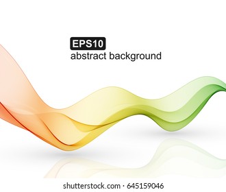 Abstract colorful wave background. Vector illustration. 