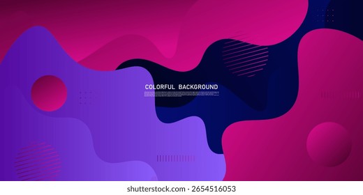 Fundo abstrato colorido do banner da onda. Padrão de forma na moda com elementos de forma fluida. Vetor EPS10.